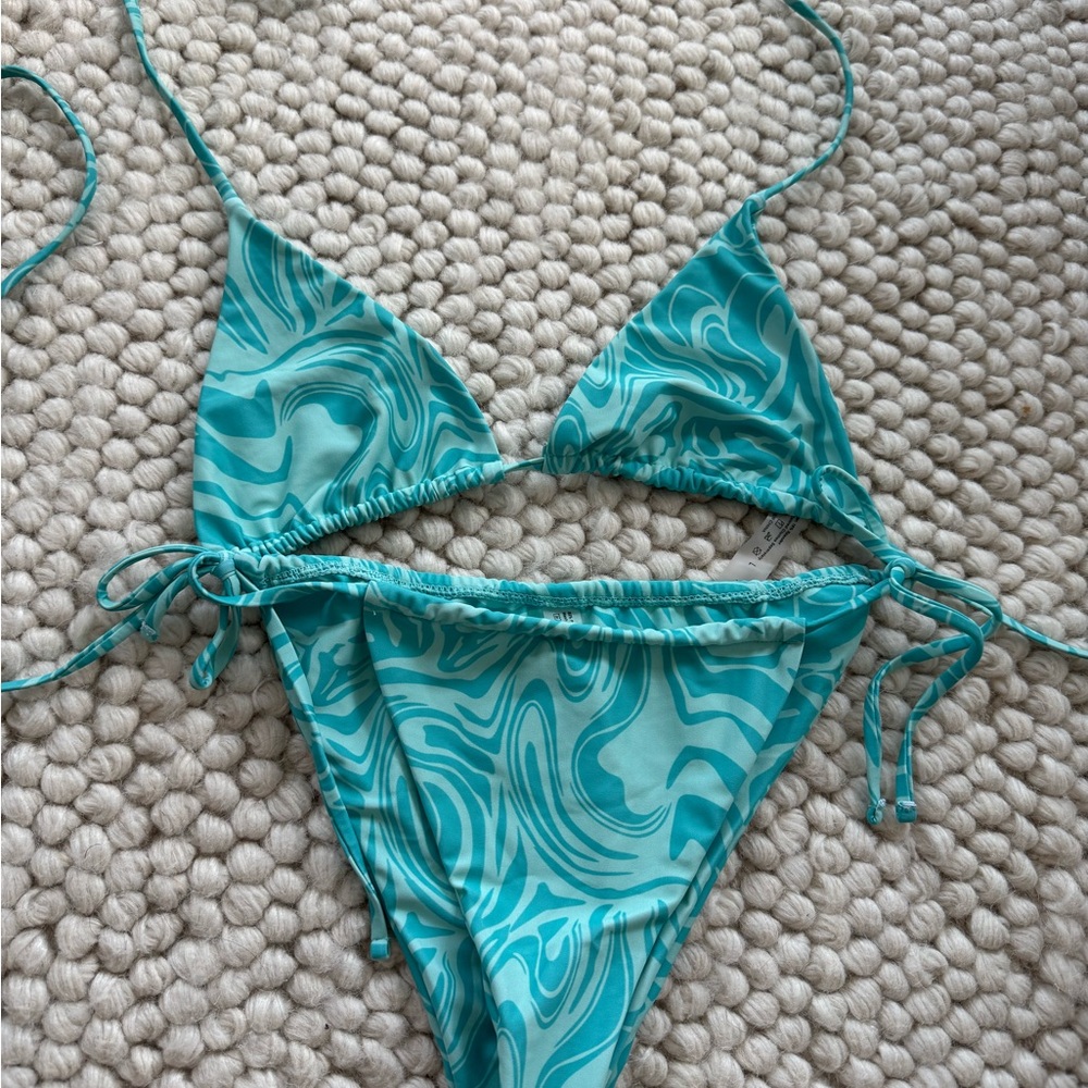 SHEIN Teal Swirl Bikini
